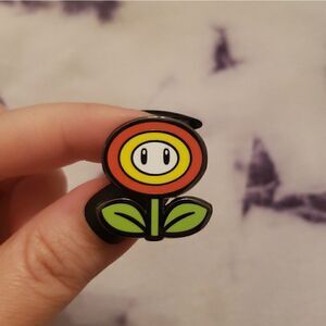 Super Mario flower enamel pin